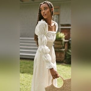 Sleeper 100% linen michelin dress in garden floral, small